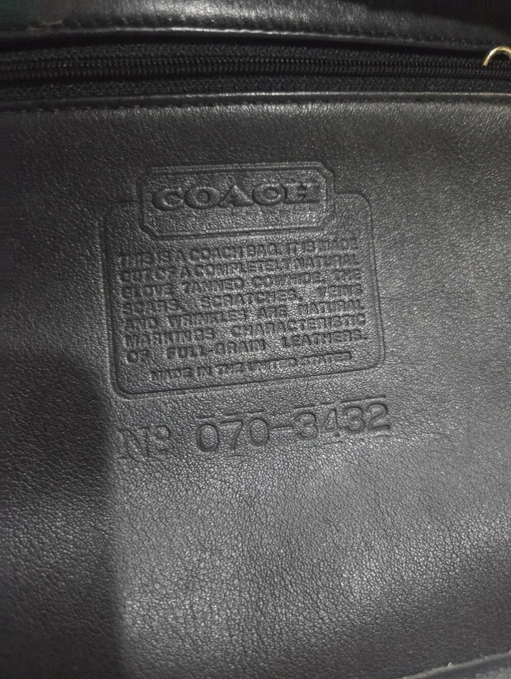 Vintage Coach Waverly  Black Leather Small Tote Bag with Gold Buckle
